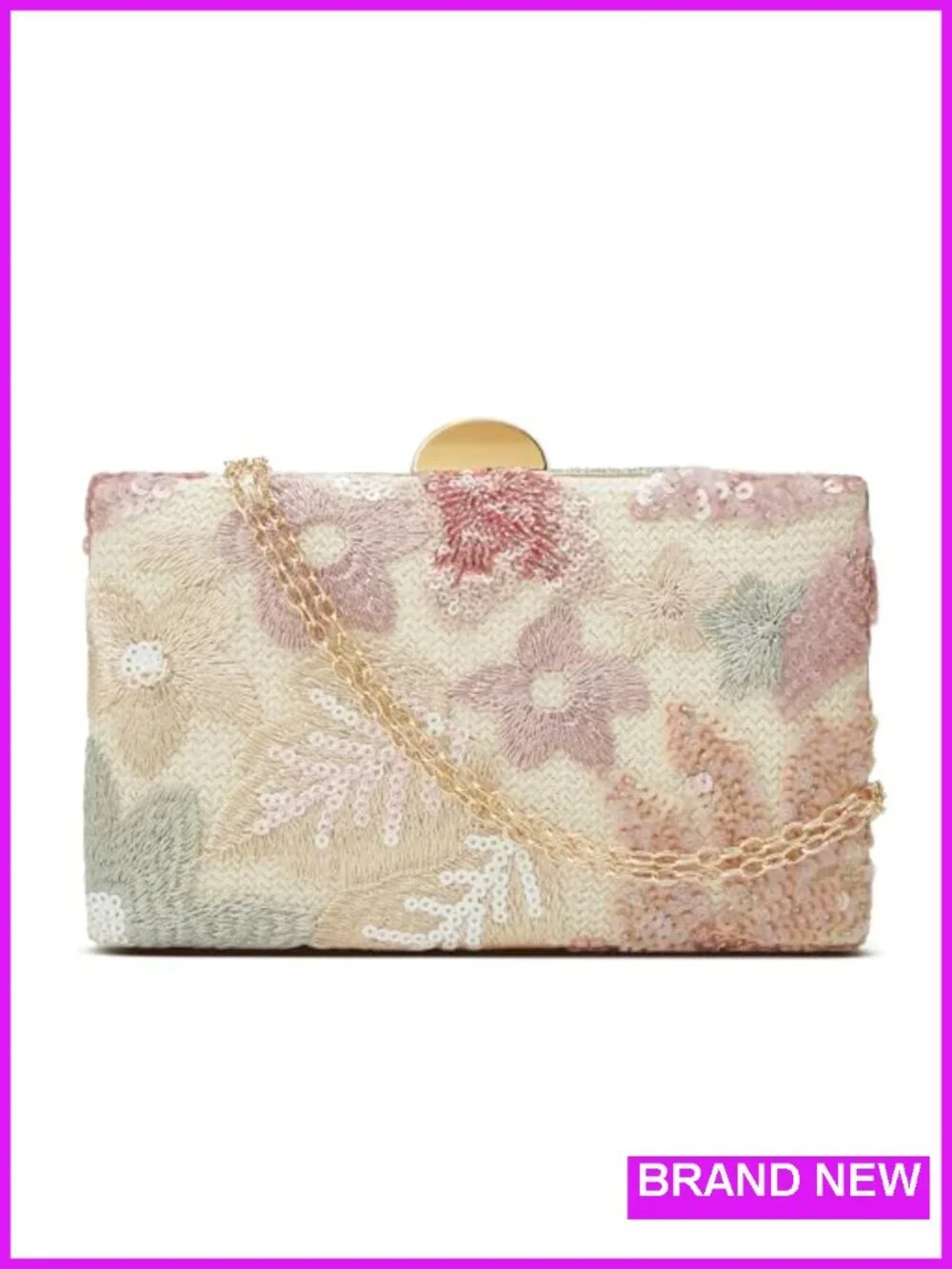 Sequin Clutch Purse Women's Floral Evening Beaded Mini Crossbody Bag Wedding